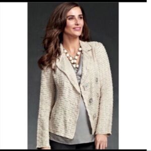 CABI|  Estate Chenille Double Breasted Button Up Coat